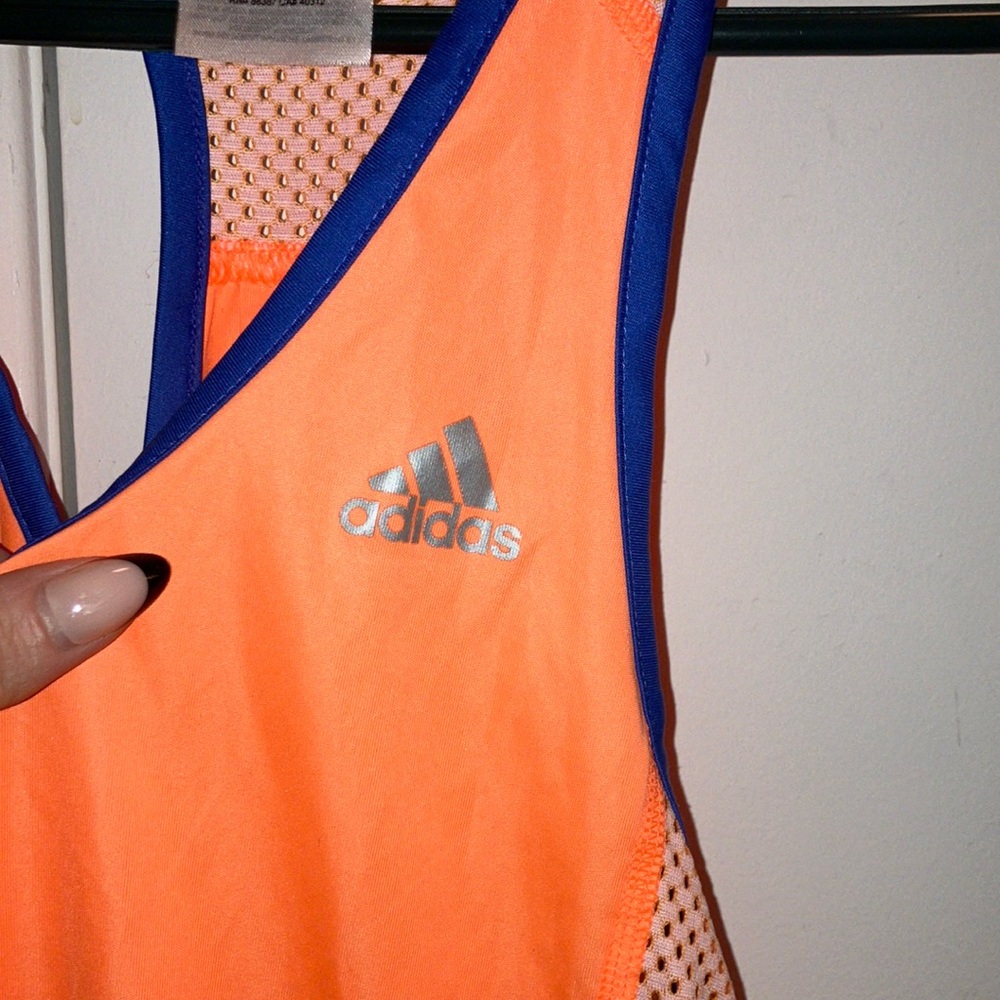 Like new Adidas Orange Sleeveless Relaxed Tank Top - Picture 5 of 12